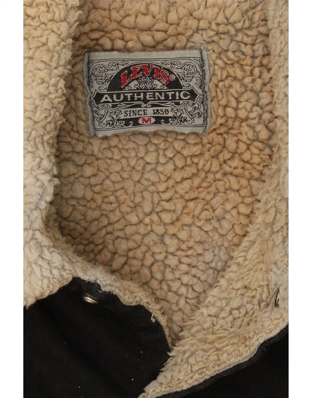 Levi's Herre Denim Sherpa Jacket UK 38 Medium Sort