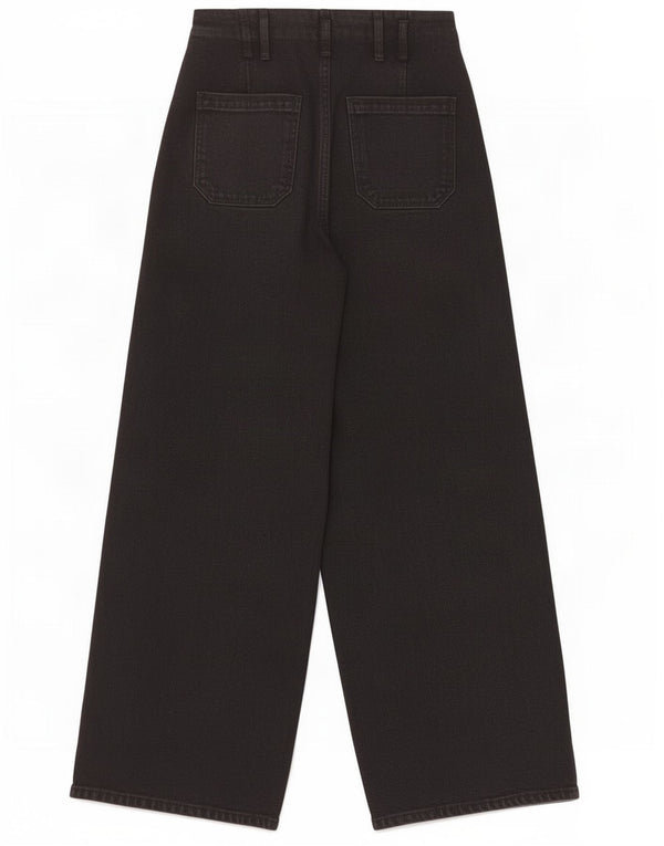 Zara Dame Jeans med brede ben EU 34 2XS W24 L25 Sort