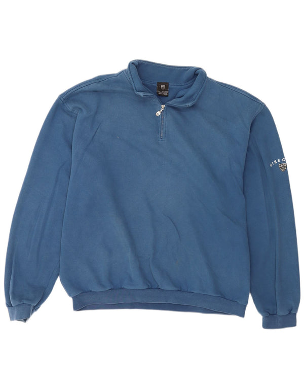 Nike Sweatshirt med lynlås til mænd XL Blå bomuld