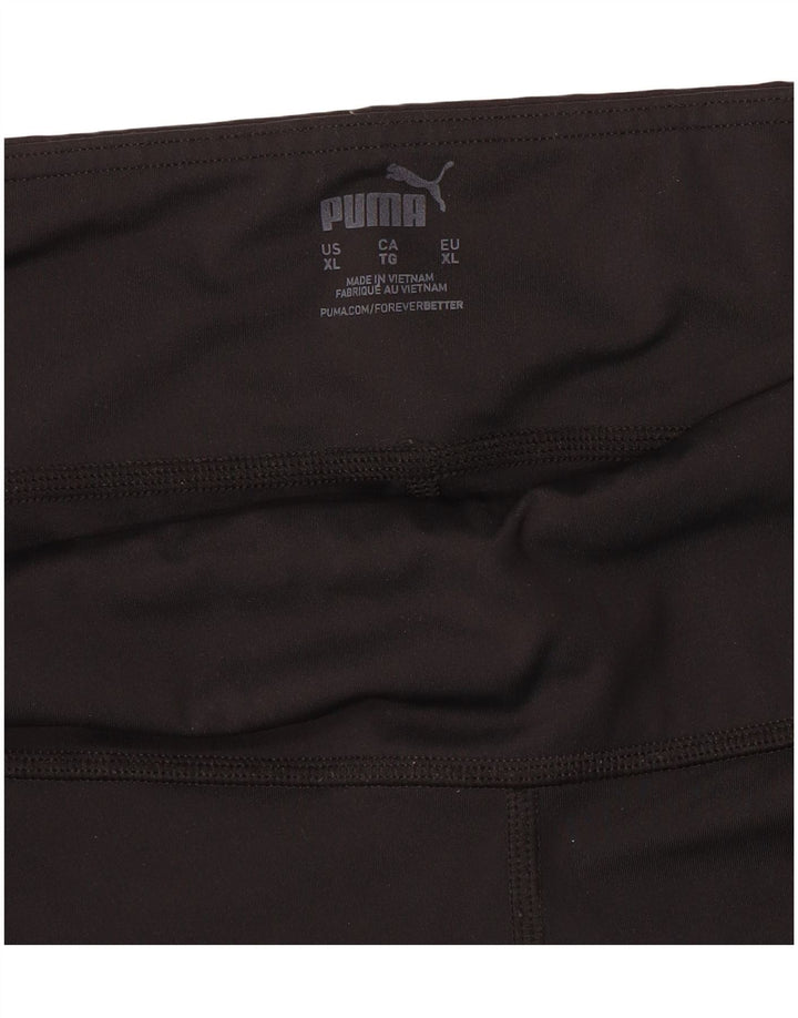 Puma Dame Leggings UK 18 XL Sort Colourblock