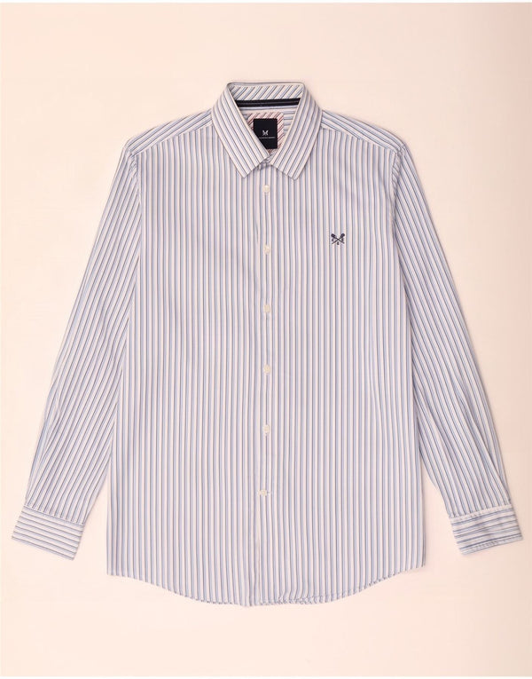Crew Clothing Herre Classic Fit skjorte Stor blå nålestribet bomuld