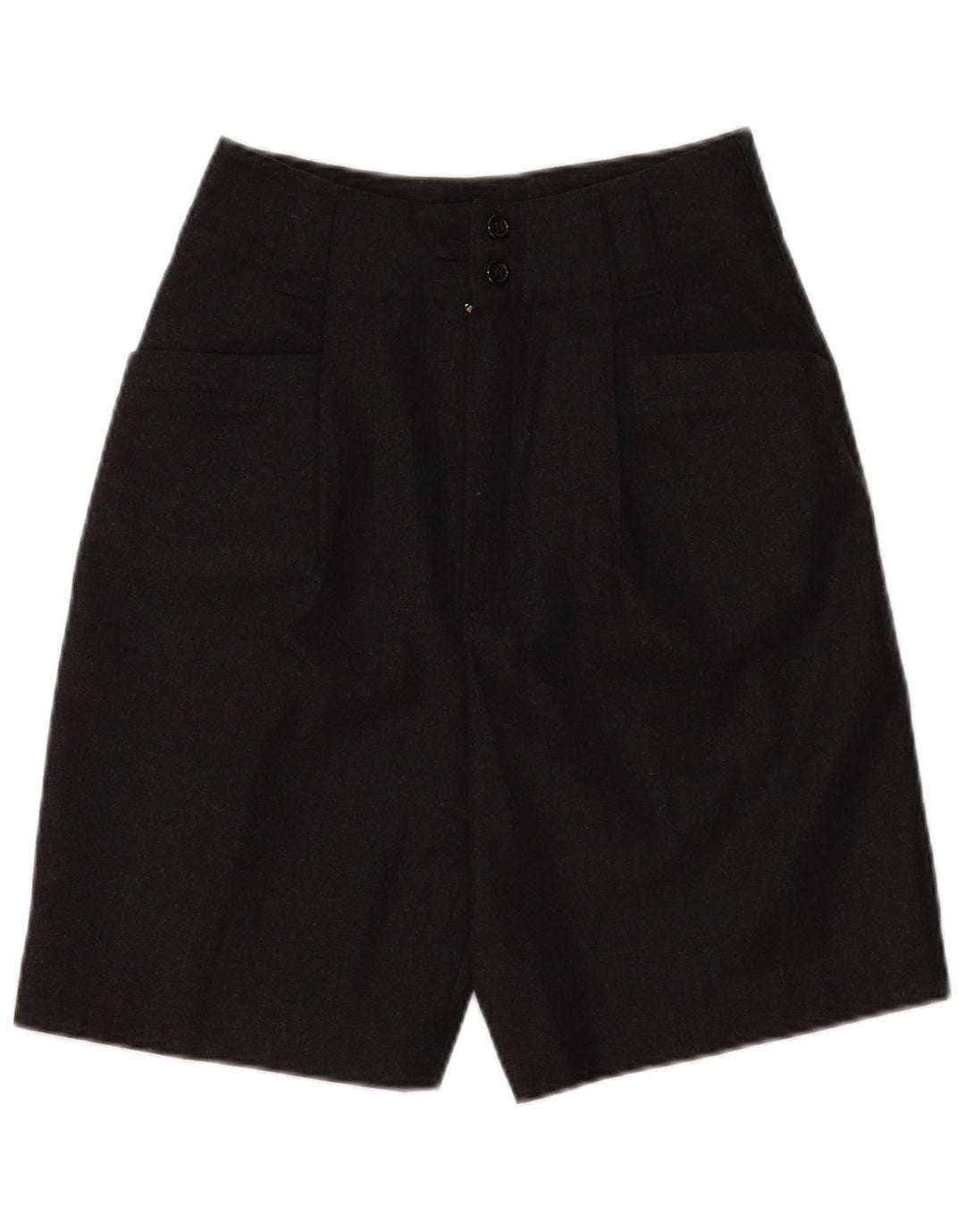 VINTAGE Højtaljede Casual Shorts til kvinder EU 36 Small W28 Grå Ny Uld