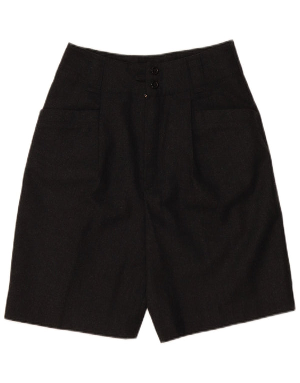 VINTAGE Højtaljede Casual Shorts til kvinder EU 36 Small W28 Grå Ny Uld