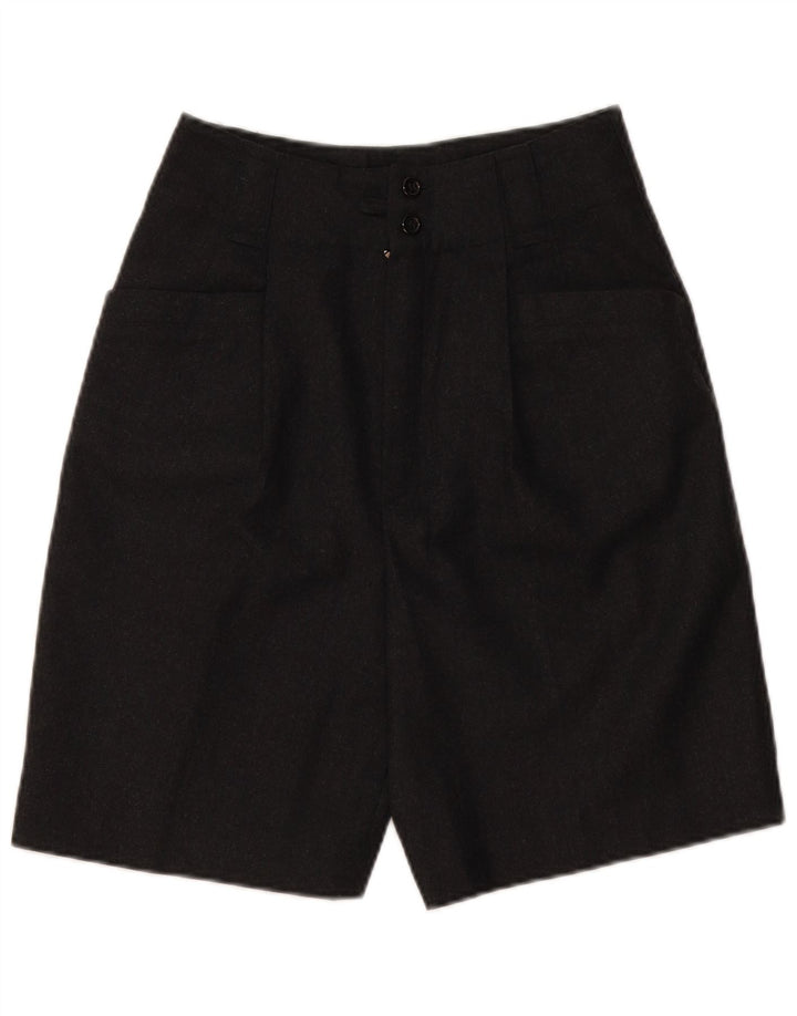 VINTAGE Højtaljede Casual Shorts til kvinder EU 36 Small W28 Grå Ny Uld