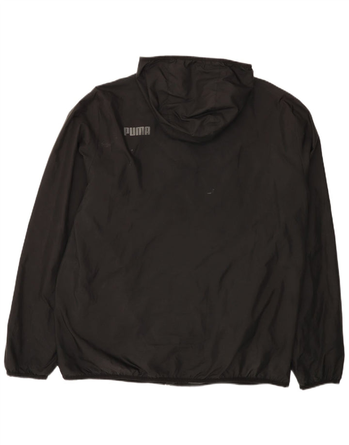 Puma Regnjakke med hætte til mænd UK 18 XL Sort Polyester