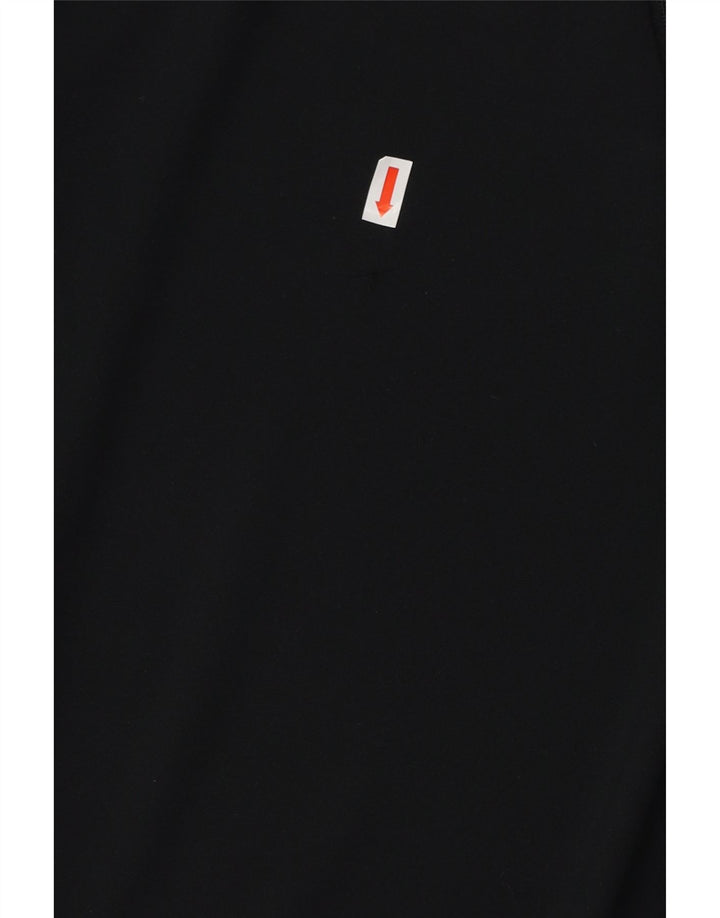 NIKE Dame Dri Fit Pullover med lynlås-hals Træningsdragt Top UK 10 Lille Sort