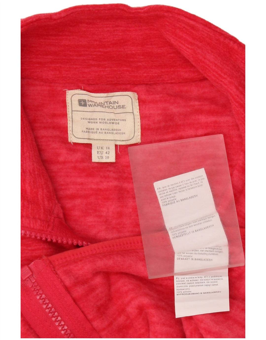 Mountain Warehouse Dame Fleecejakke UK 14 Large Pink Polyester