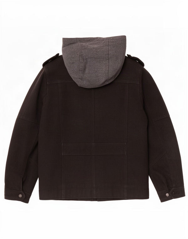 Levi's Herre Hætte Military Jacket UK 36 Small Black Colourblock Polyester