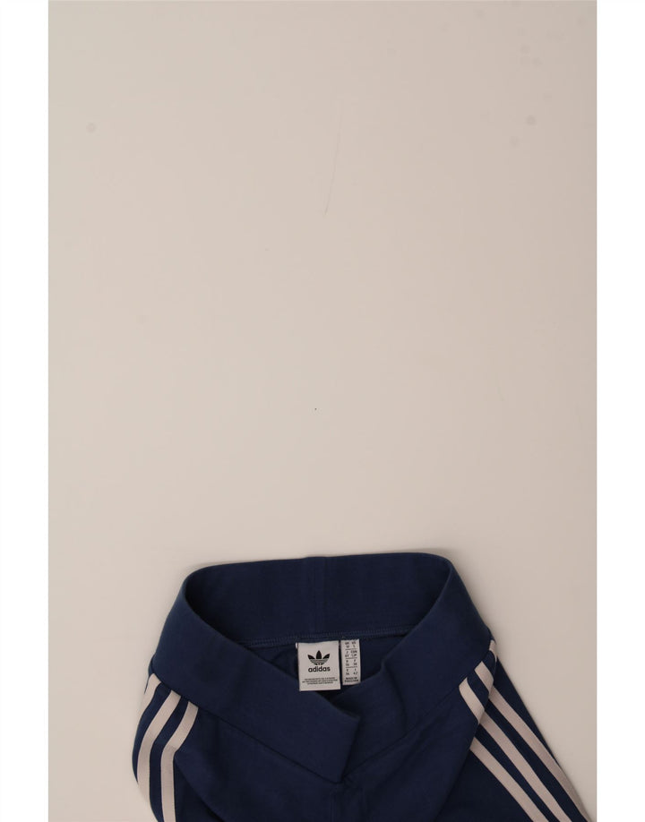 ADIDAS Womens Leggings UK 10 Small Navy Blue Vintage Adidas and Second-Hand Adidas from Messina Hembry 