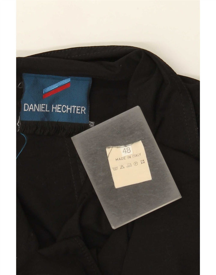 Daniel Hechter Dame 1 Knap Blazer Jakke IT 48 XL Sort Bomuld