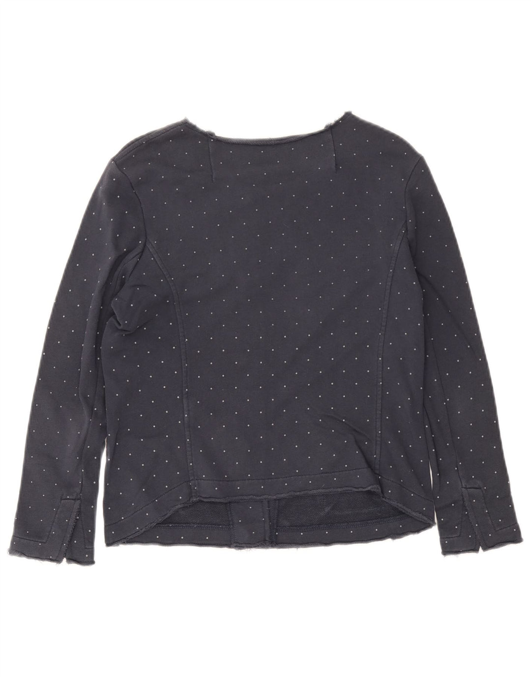 Sun68 Womens Crop Utility Jacket UK 10 Lille marineblå plettet bomuld