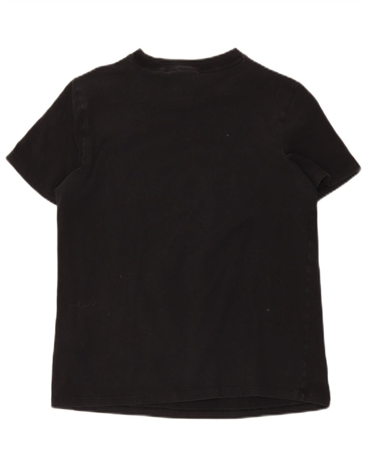 Adidas Dame Grafisk T-Shirt Top UK 14 Medium Sort Bomuld
