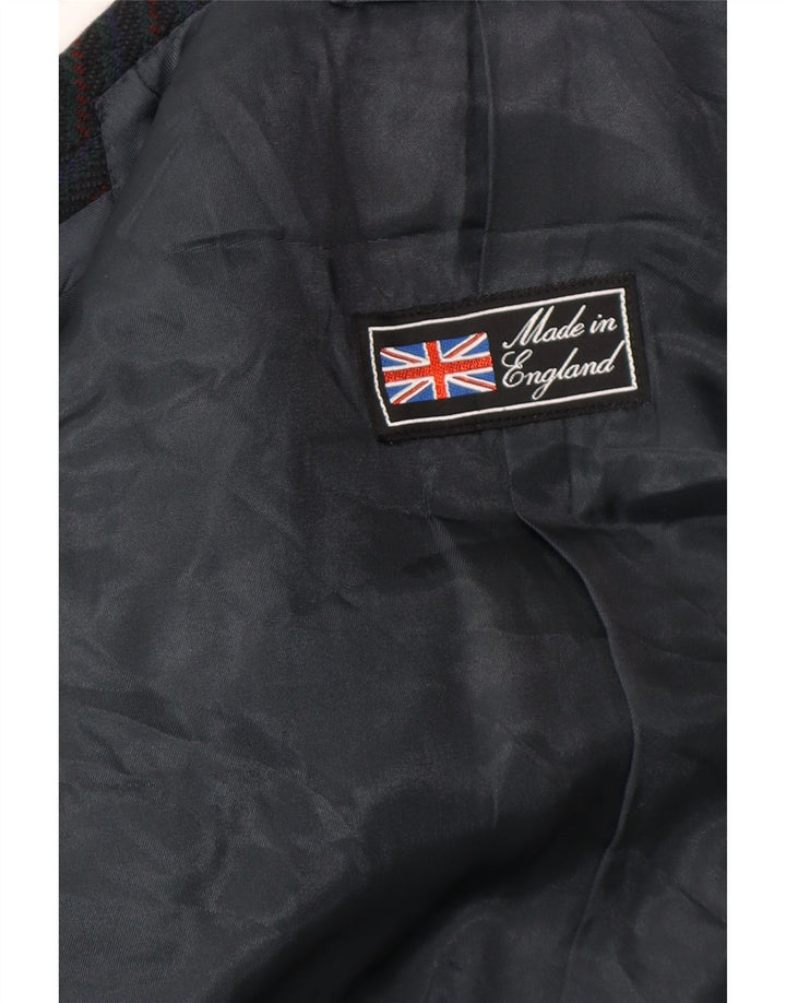 VINTAGE Mens 1 Button Blazer Jacket UK 38 Medium Navy Blue Striped Vintage Vintage and Second-Hand Vintage from Messina Hembry 