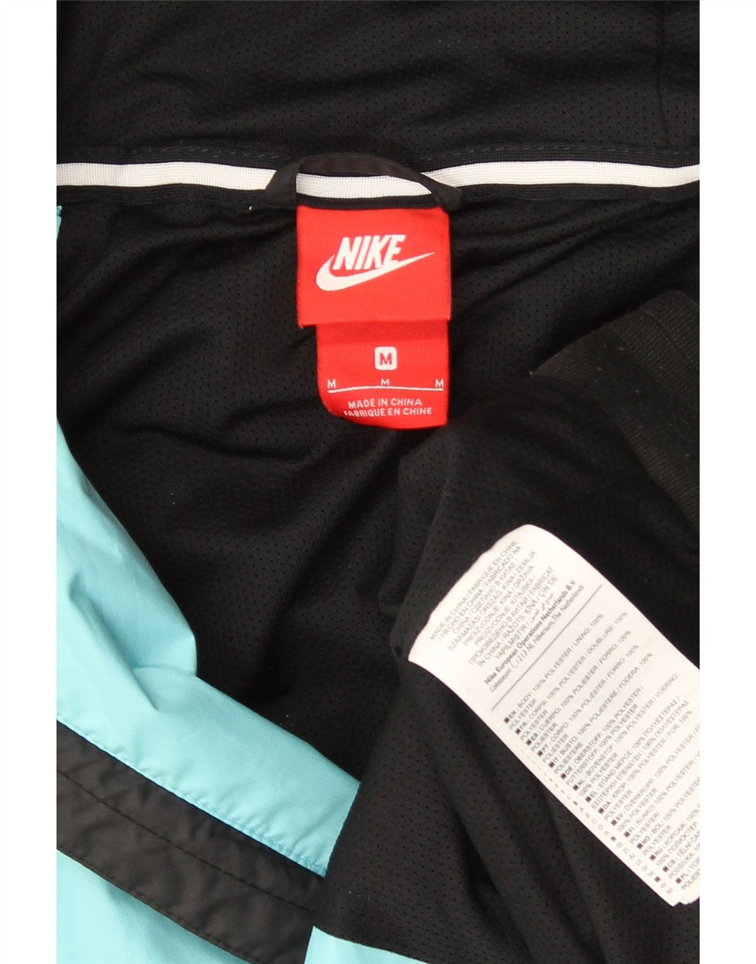 Nike Bomberjakke med hætte til mænd UK 38 Medium Flerfarvet Colourblock