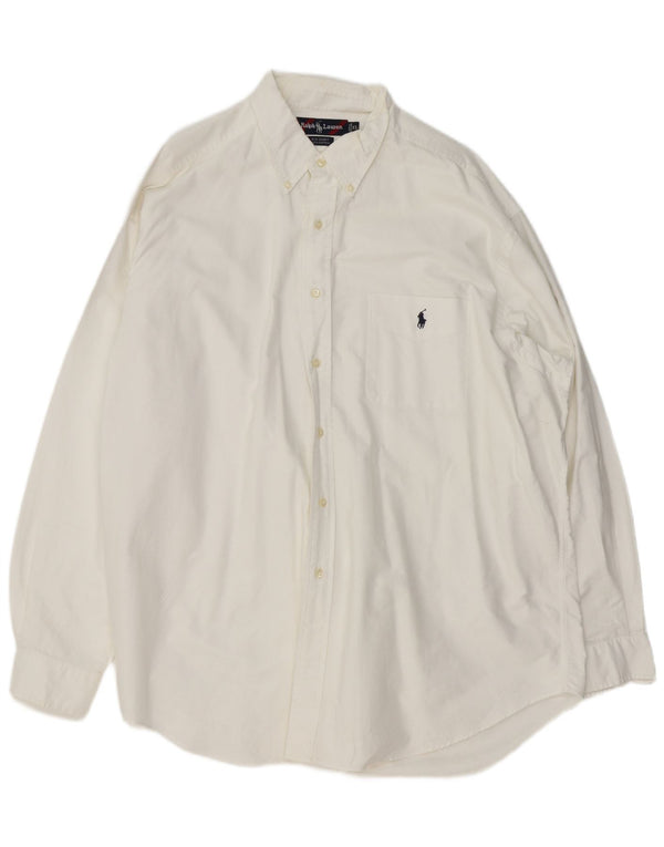 Ralph Lauren Herre Big & Tall skjorte XL Hvid bomuld