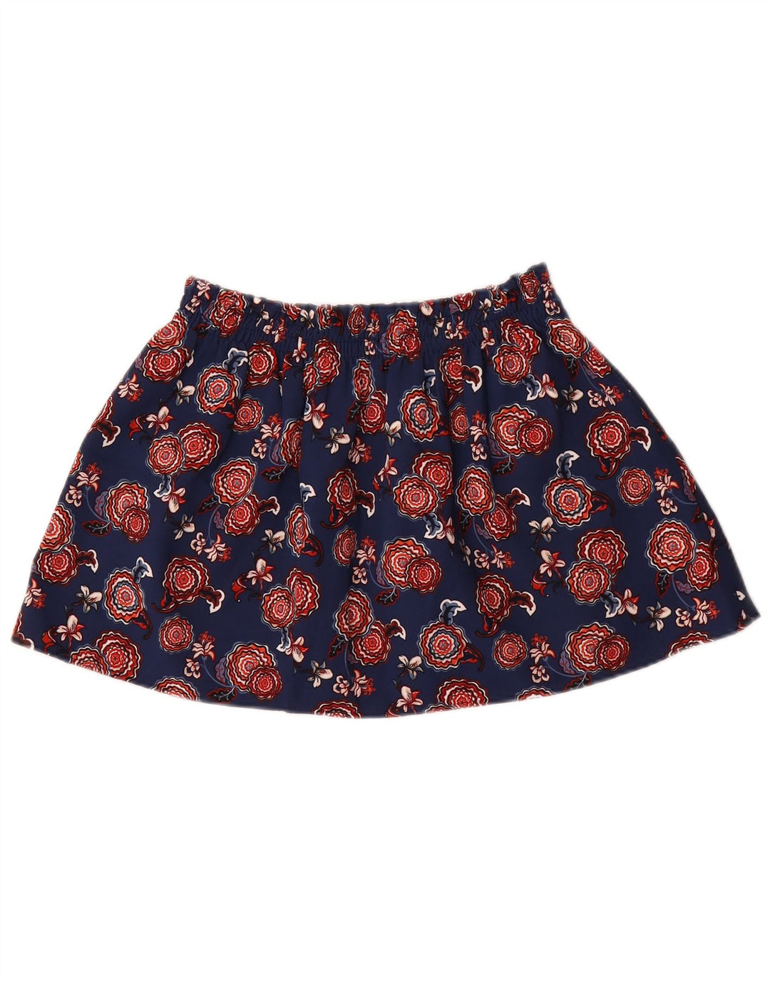 Zara Dame Mini-nederdel Medium W28 Navy Blue Floral