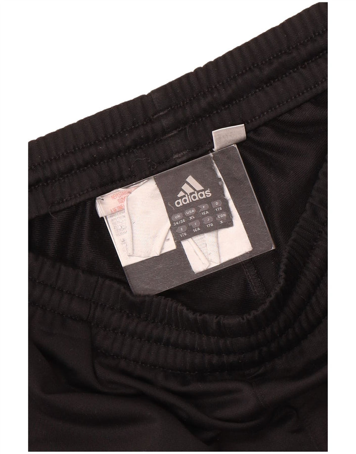 Adidas Drenge Træningsdragt Bukser Joggers 15-16 År Sort Polyester