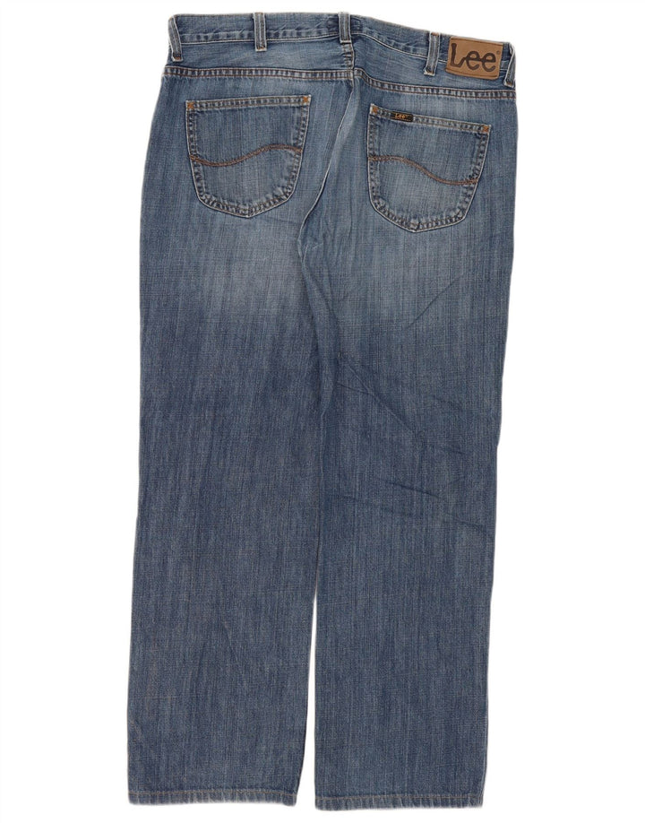 Lee Mens Seattle Straight Jeans W38 L30 Blå Bomuld