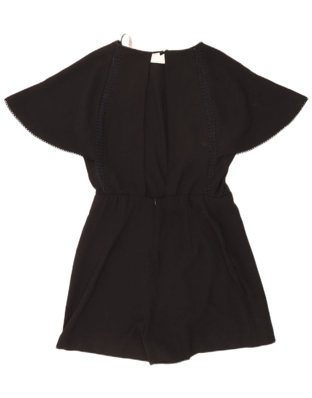 Zara Dame Kortærmet Playsuit UK 14 Large Sort