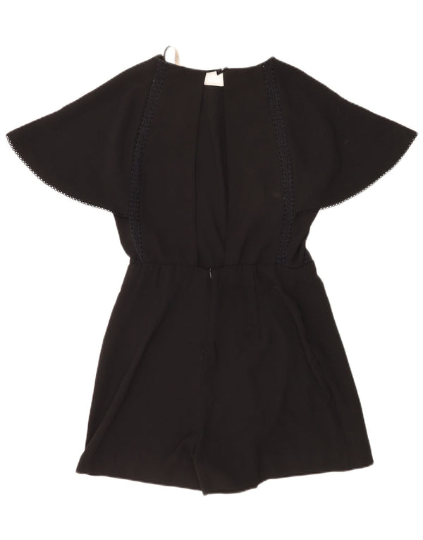 Zara Dame Kortærmet Playsuit UK 14 Large Sort