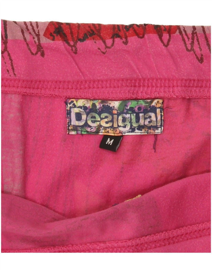 Desigual Dame Grafisk Mini Nederdel Medium W34 Pink