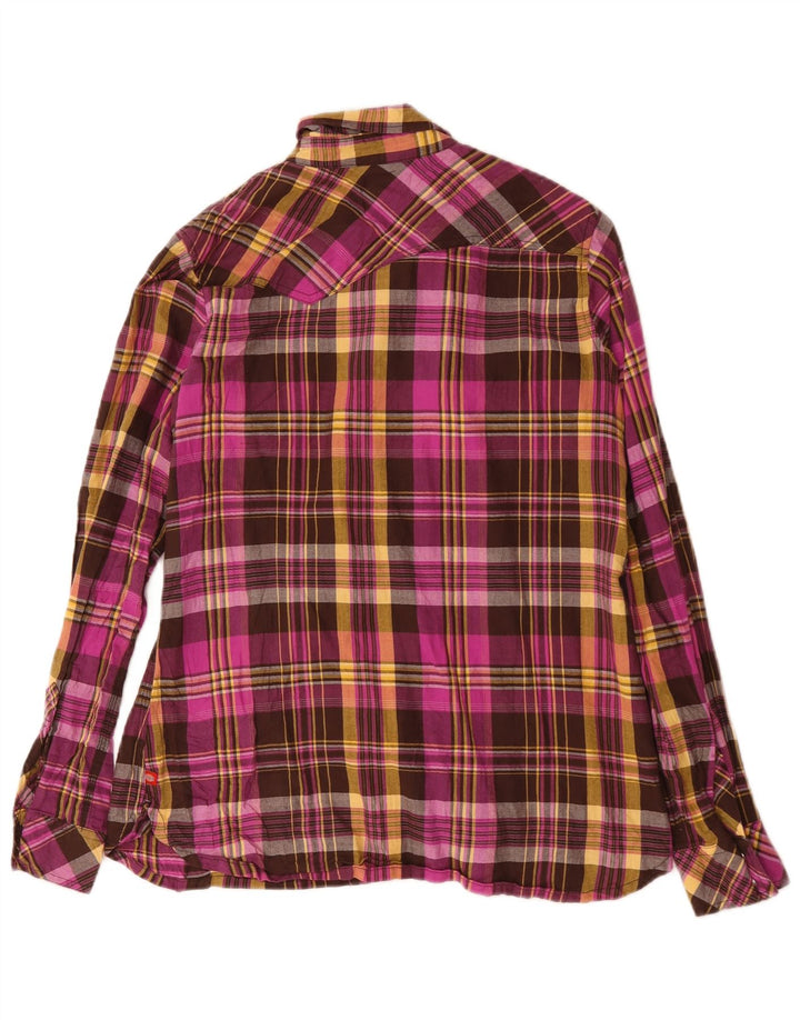 Dickies Dame Flanellskjorte UK 16 Stor Flerfarvet Ternet Bomuld
