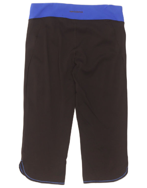 New Balance Dame Capri Leggings UK 18 XL Sort Colourblock Polyester