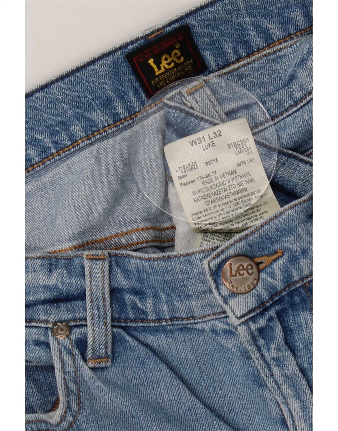 Lee Mens Slim Tapered Jeans W31 L28 Blå Bomuld