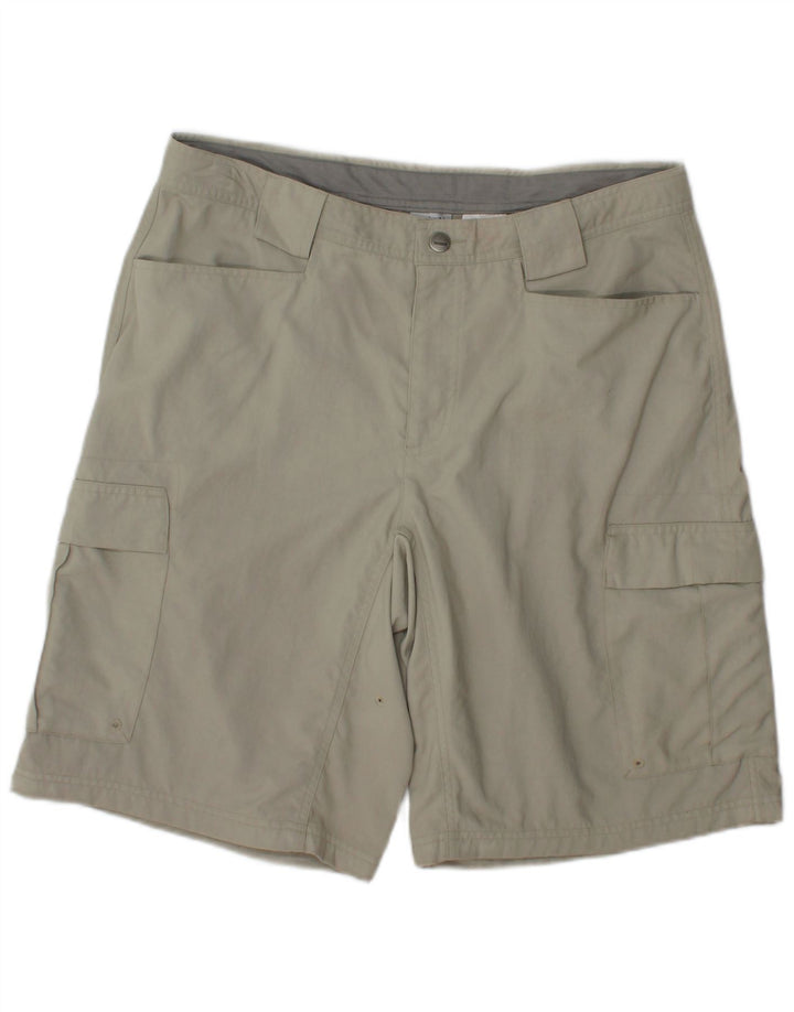Columbia Herre Cargo Shorts W34 Large Grå Nylon