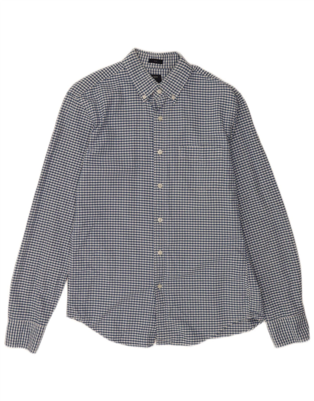 J. CREW Herre Slim Fit skjorte Medium Blue Gingham Cotton