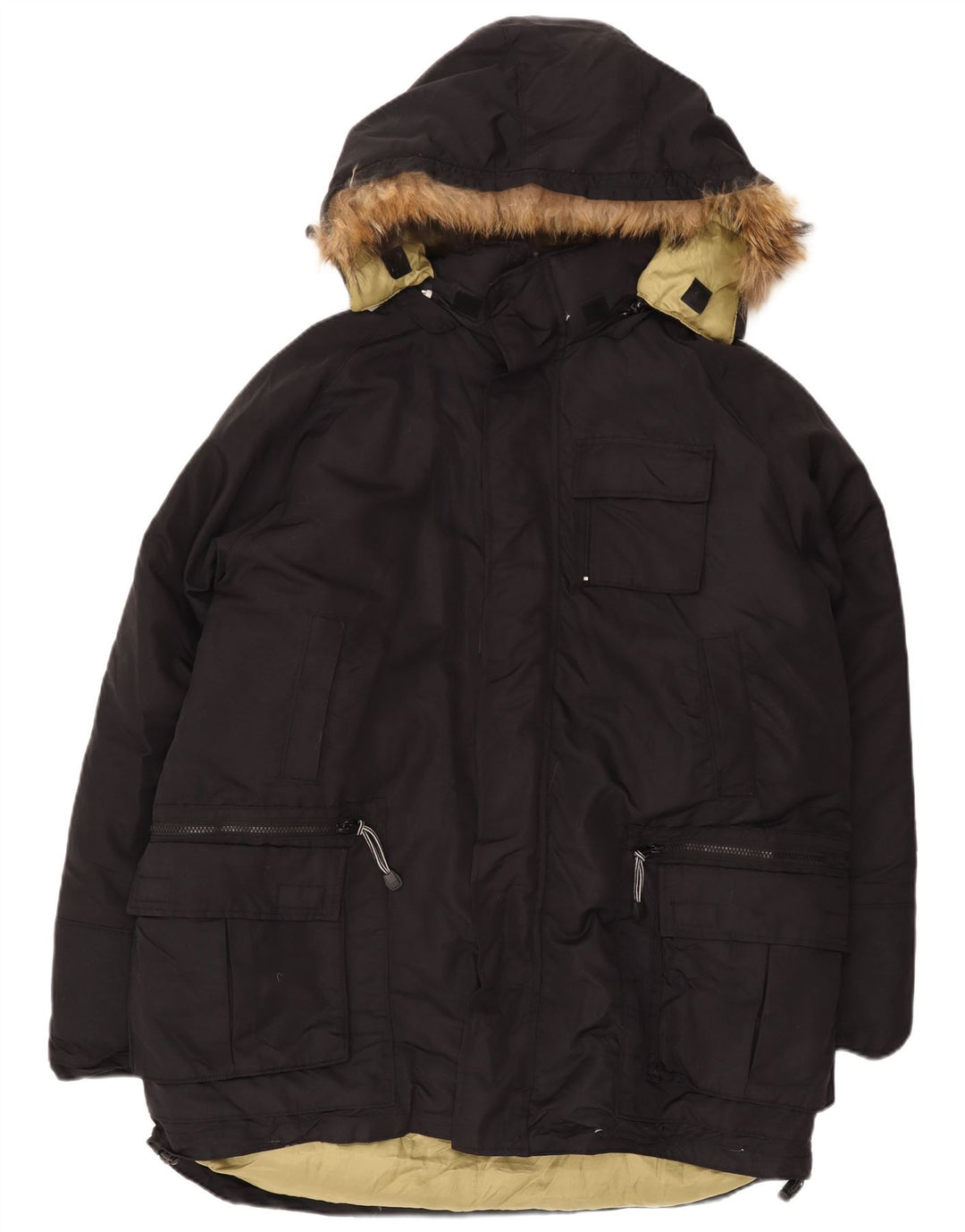 Woolrich Herre hættepolstret jakke UK 42 XL sort nylon