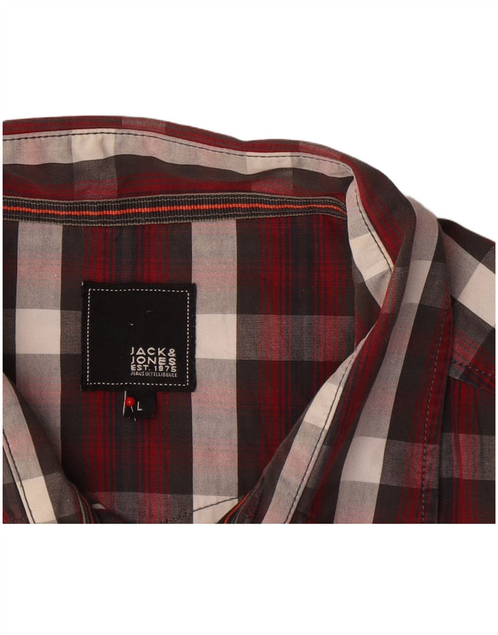 Jack & Jones Herreskjorte Stor Bourgogne ternet bomuld