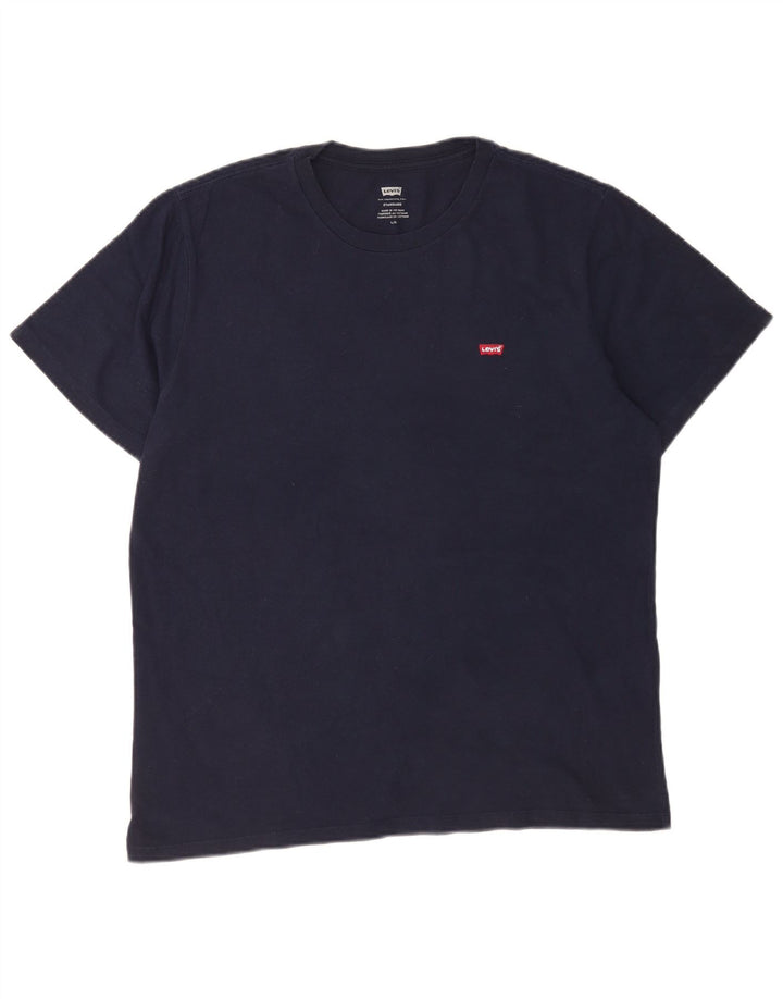 LEVI'S Herre Standard T-Shirt Top Stor Marineblå