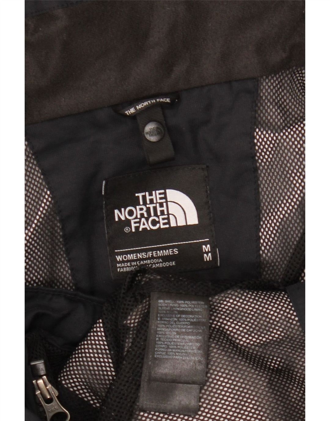 The North Face Dame Dryvent Hooded Rain Jacket UK 14 Medium Black