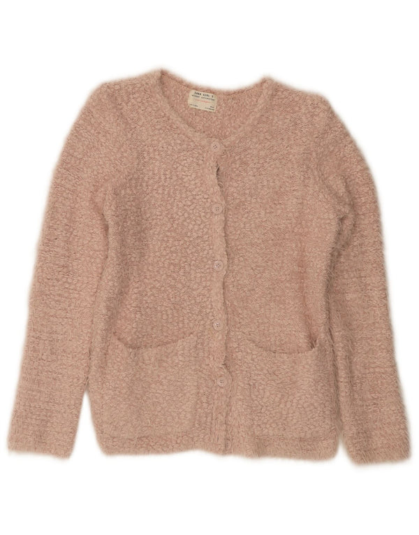 ZARA Pige Cardigan Sweater 13-14 År Pink Polyester