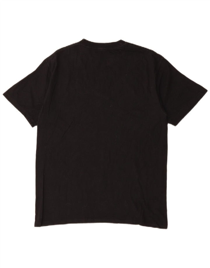 Champion Herre T-Shirt Top Medium Sort Bomuld