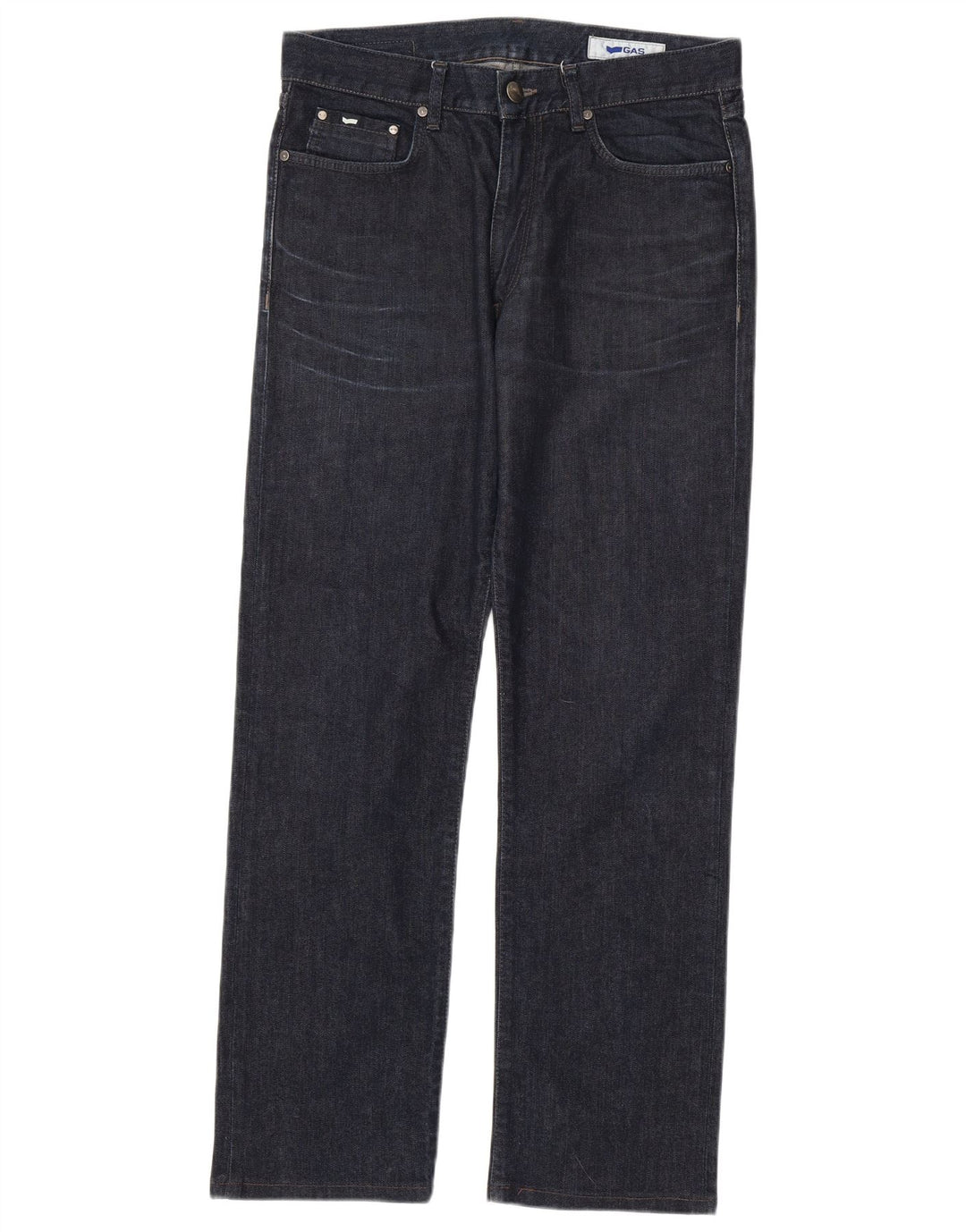 Gas Straight Jeans til mænd W34 L31 Marineblå bomuld