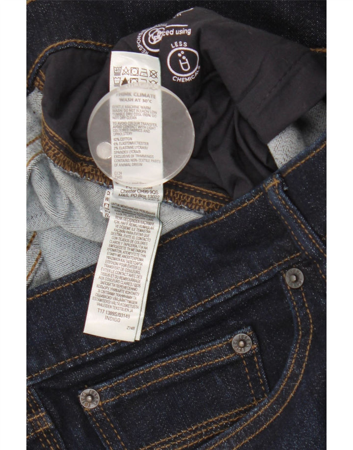 Marks & Spencer Herre Slim Jeans W38 L29 Marineblå Bomuld