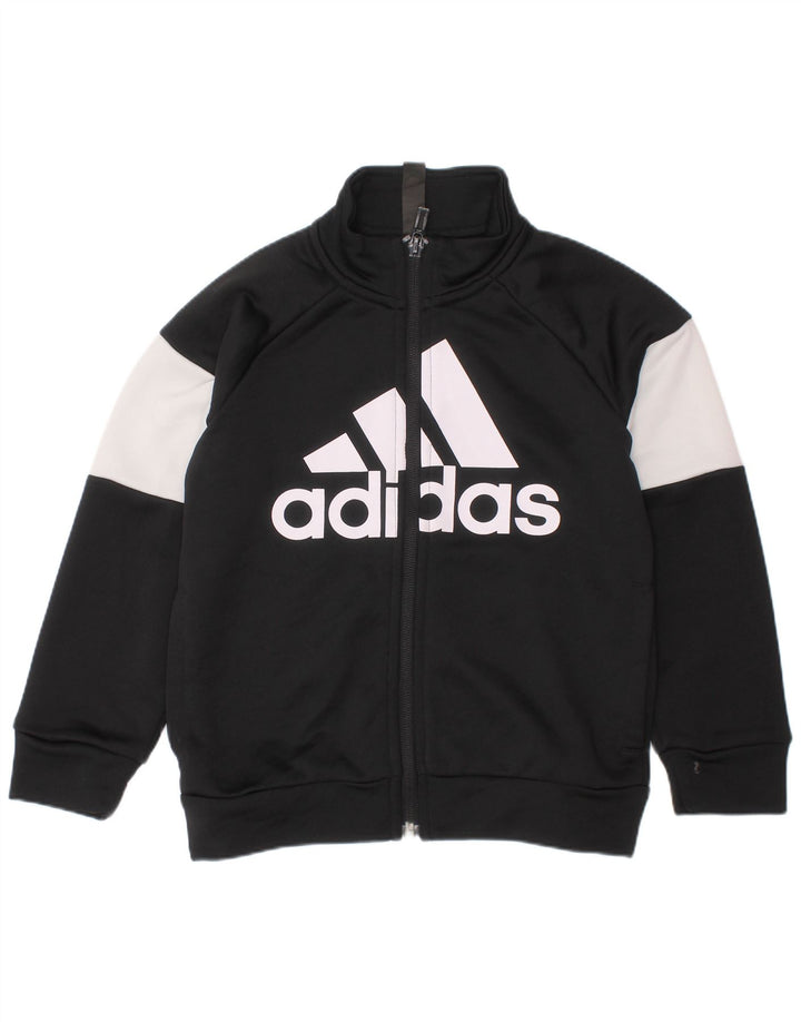 ADIDAS Grafisk træningsdragt til drenge jakke 4-5 år Sort Colourblock