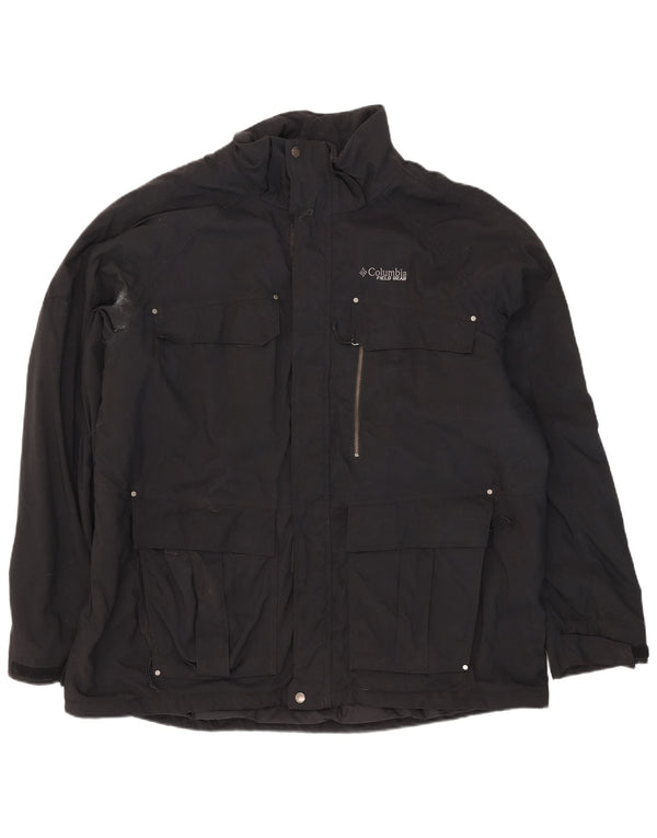 Columbia Mens Utility Jacket UK 44 2XL Black Nylon