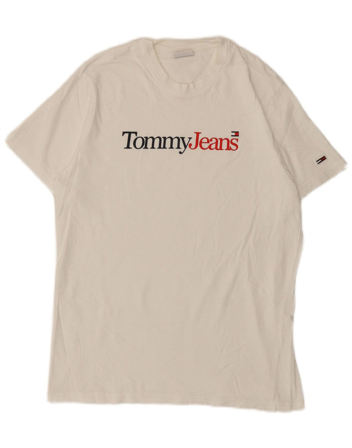 Tommy Hilfiger Herre Grafisk T-Shirt Top Lille Hvid