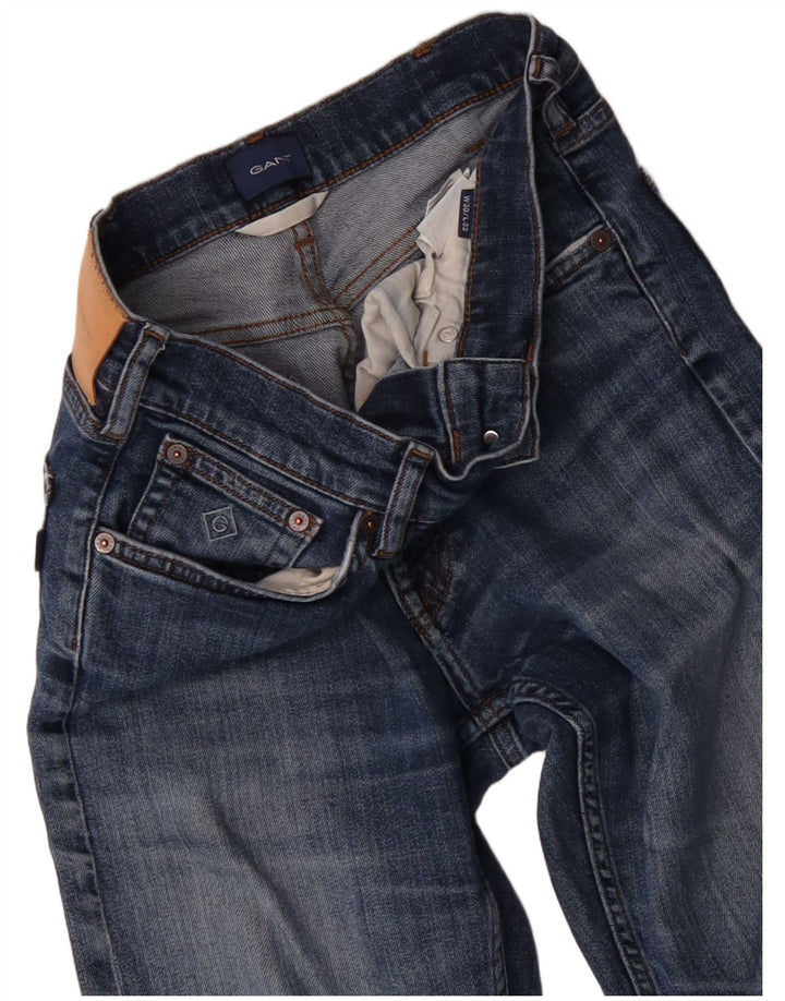 Gant Distressed Slim Jeans til mænd W30 L32 blå bomuld