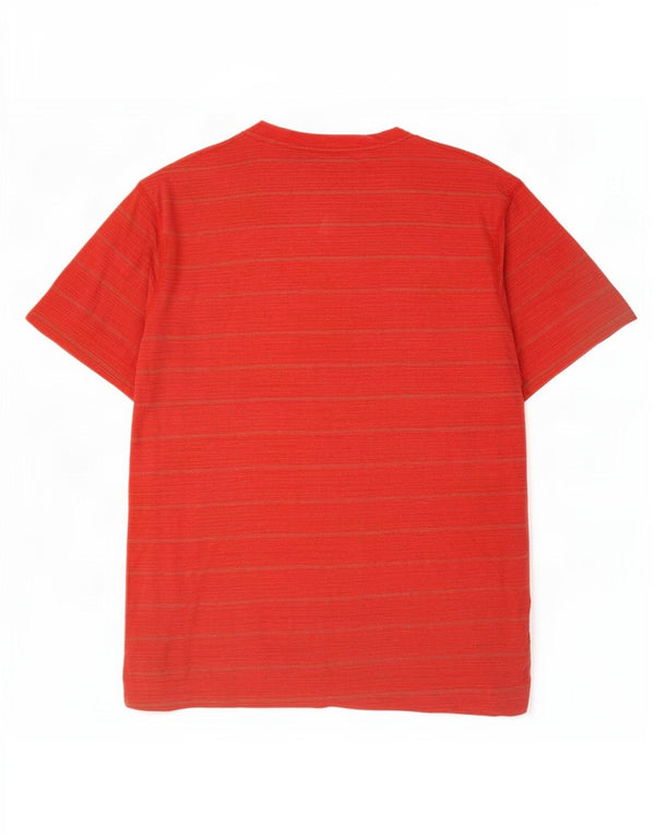 Weird Fish Herre T-Shirt Top XL Rød Nålestribet Bomuld