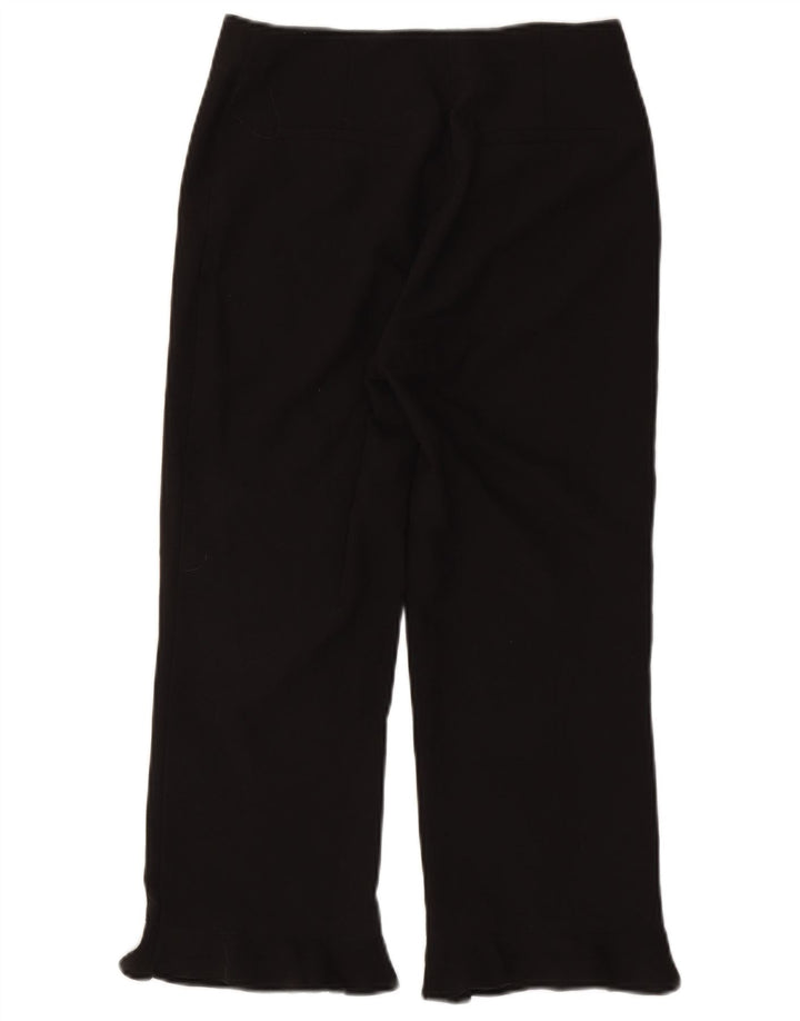 Topshop Dame Capri Bukser UK 8 Small W27 L22 Sort Polyester