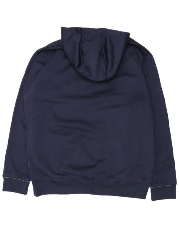 Nike Mens Graphic Hoodie Jumper UK 50/52 2XL Navy Blue Polyester
