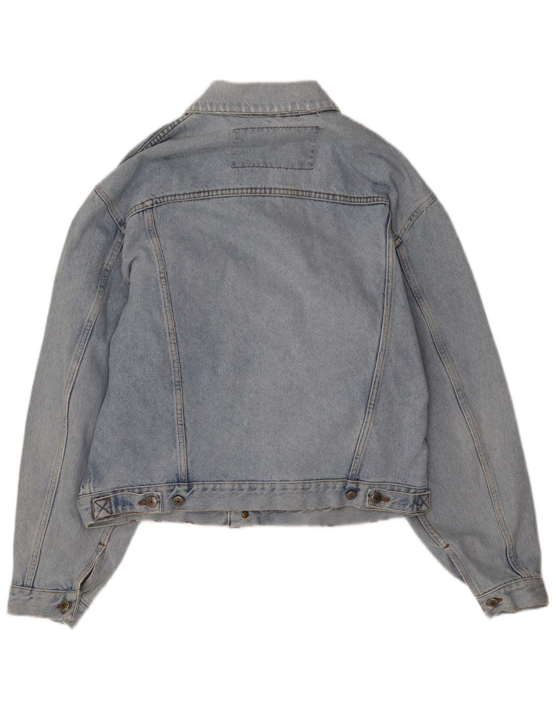 Vintage Herre Distressed Denim Jacket UK 40 Large Blue Cotton