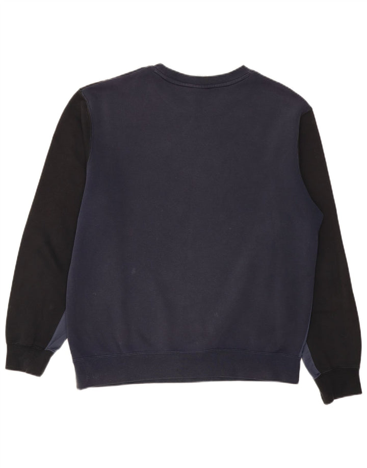 Nike Herre grafisk sweatshirt Jumper Medium Navy Blue Colourblock