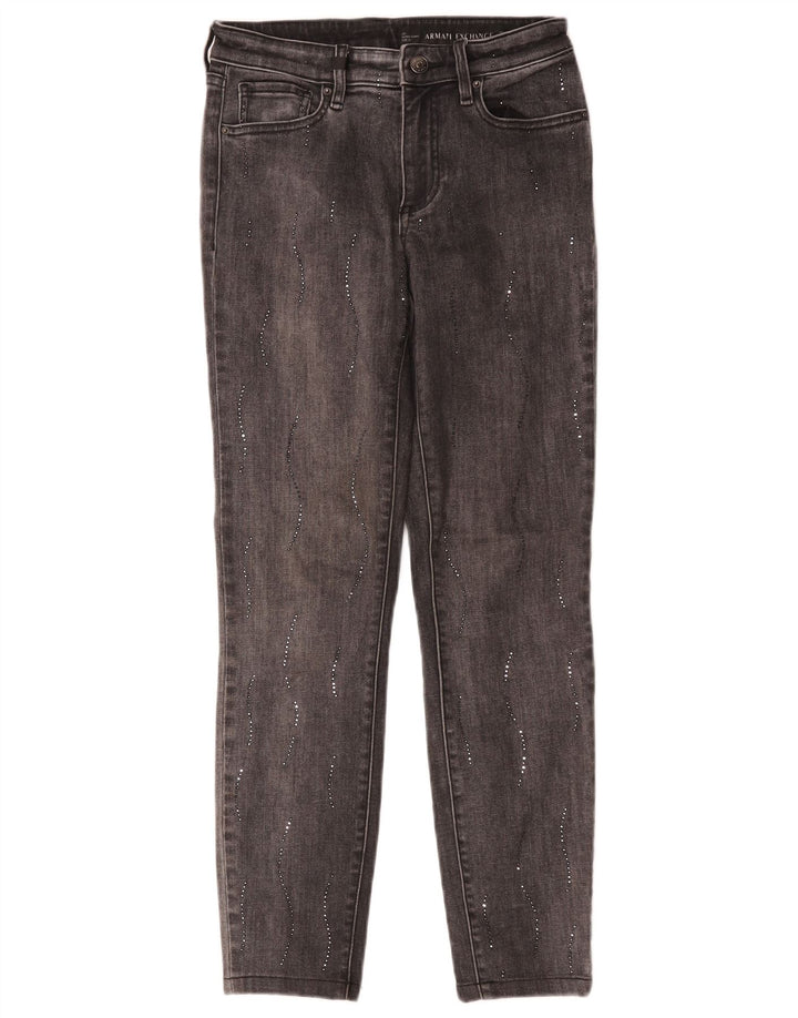 Armani Exchange Dame Super Skinny Jeans W25 L26 Grå