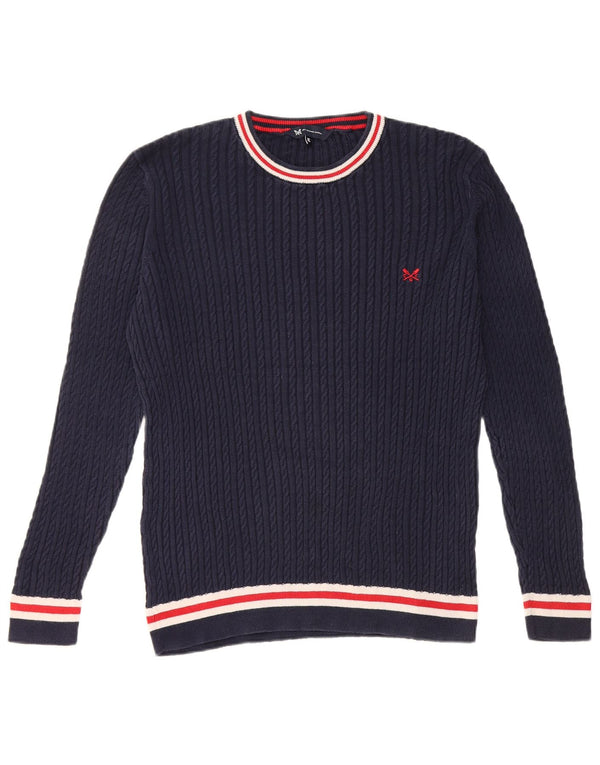 Besætningstøj Dame sweater med rund hals DK 18 XL marineblå bomuld