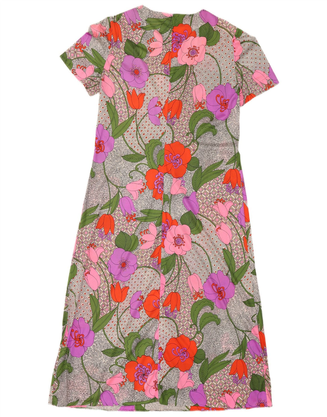 Vintage Dame Basic Dress UK 12 Medium Multicolored Floral